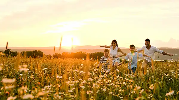 family enjoying outdoors