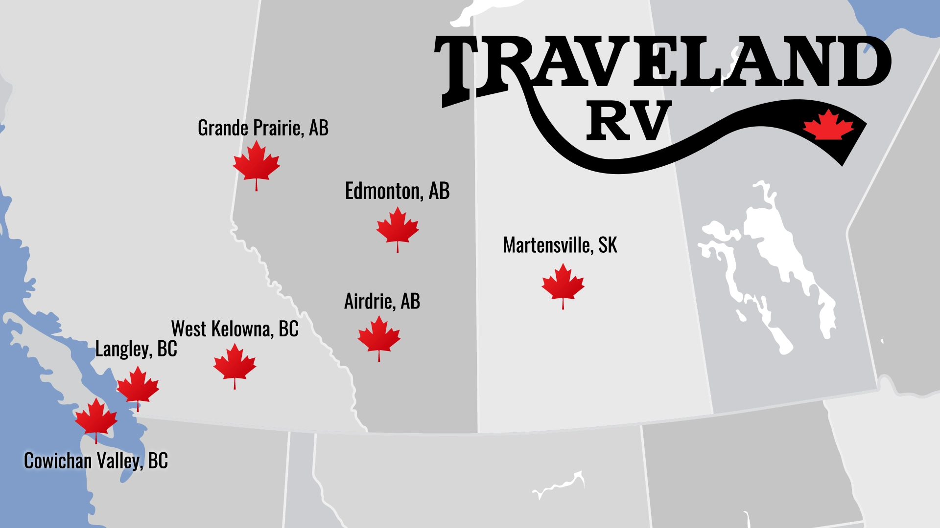 Traveland RV Locations Map